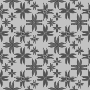 Çiçekler, vektör çizim ile çok renkli geometrik seamless modeli 