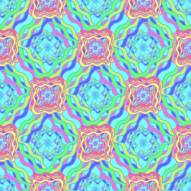 Soyut Dikişsiz renkli desen, vektör çizim