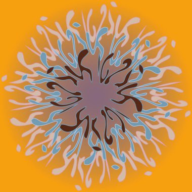 Yeni simetrik soyut mandala. Duvar kağıdı, desen dolgularını, web sayfaları, yüzey dokuları için dekoratif nesne-ebilmek var olmak kullanılmış.