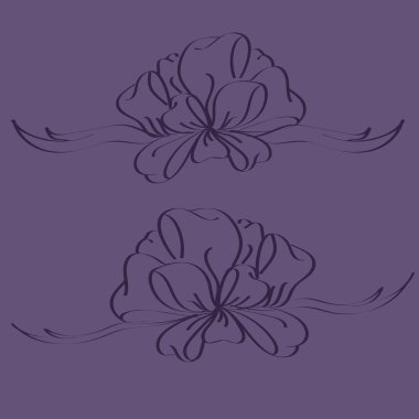 Set çekilmiş yay izole el renk arka plan üzerinde.