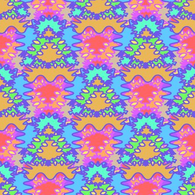 Soyut Dikişsiz renkli desen, vektör çizim