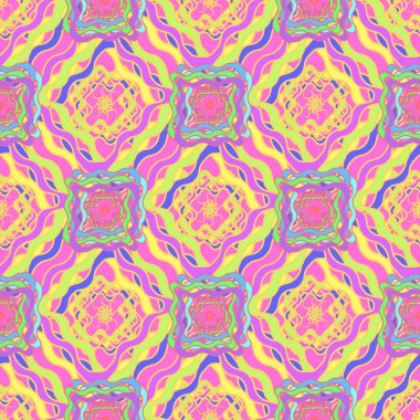 Soyut Dikişsiz renkli desen, vektör çizim