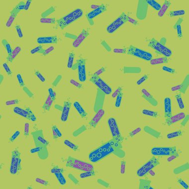 Kimya test tüpleri parlak arka plan üzerinde. Seamless modeli.