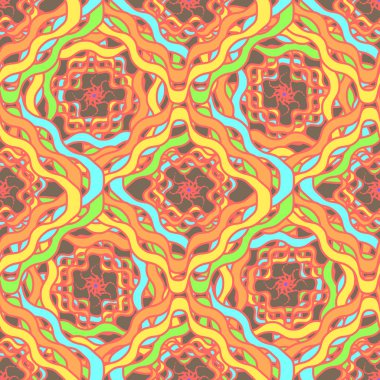 Soyut Dikişsiz renkli desen, vektör çizim