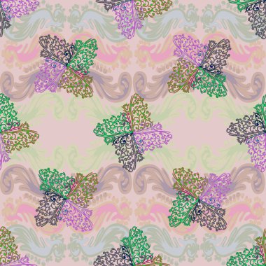 Soyut Dikişsiz renkli desen, vektör çizim