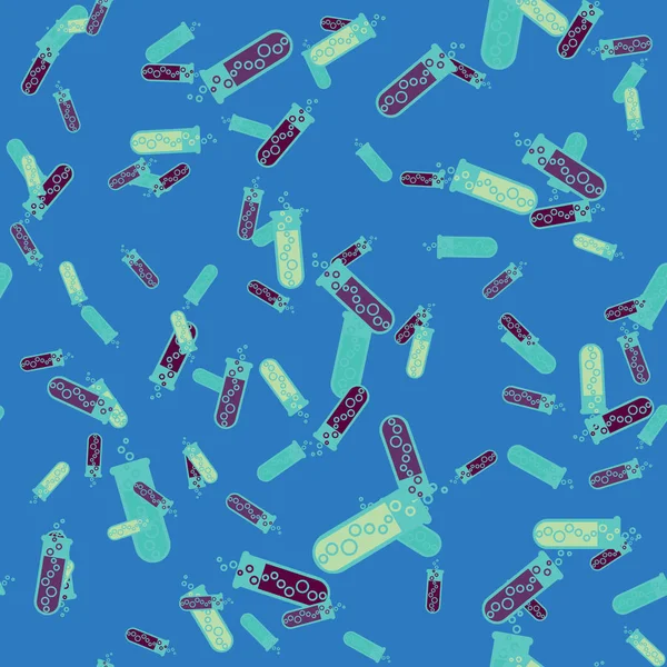 Kimya test tüpleri parlak arka plan üzerinde. Seamless modeli.