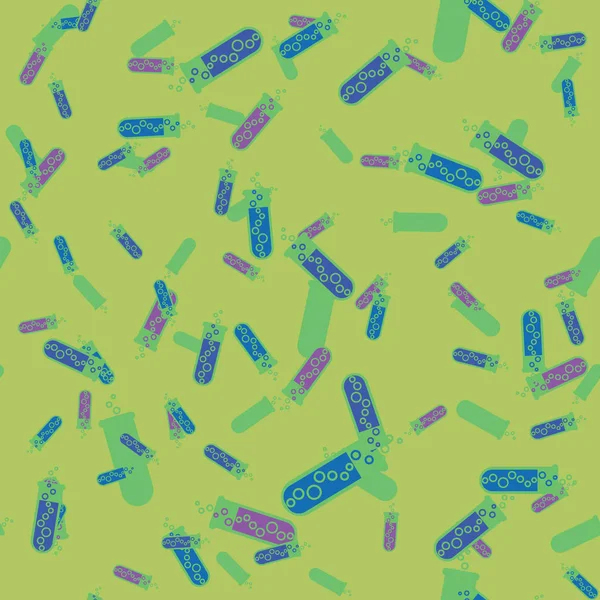 Kimya test tüpleri parlak arka plan üzerinde. Seamless modeli.