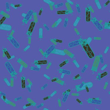 Kimya test tüpleri parlak arka plan üzerinde. Seamless modeli.