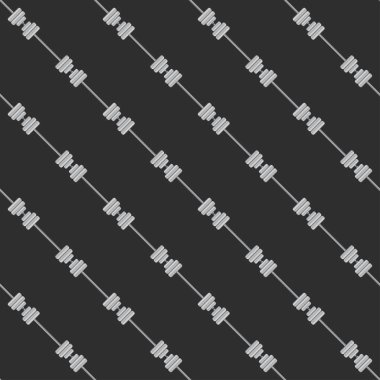 spor Barbell, vektör çizim ile Seamless modeli 