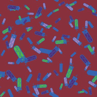 Kimya test tüpleri parlak arka plan üzerinde. Seamless modeli.