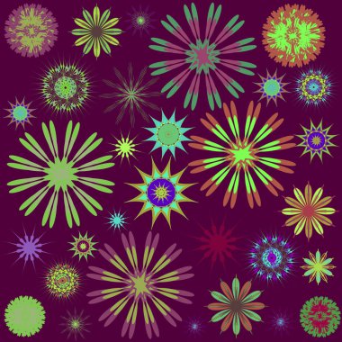 Yuvarlak süsleme desen. Dekorasyon tatil kartları, arka plan ve siteler için mükemmel kartları için