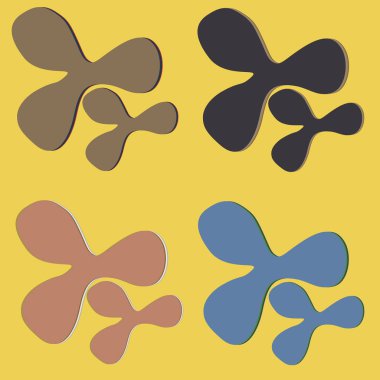 Yeni vektör uyarıları sıçraması ve BLOB'lar parlak renkli boya arka plan üzerinde izole.