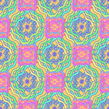 Soyut Dikişsiz renkli desen, vektör çizim