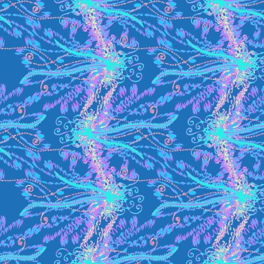 Soyut Dikişsiz renkli desen, vektör çizim