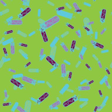 Kimya test tüpleri parlak arka plan üzerinde. Seamless modeli.