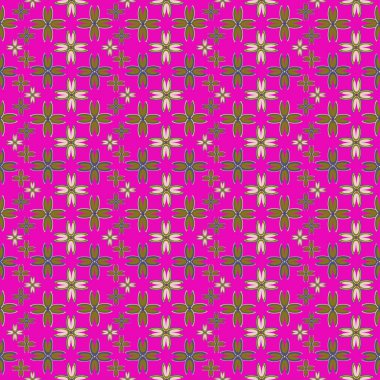 Çiçekler, vektör çizim ile çok renkli geometrik seamless modeli 