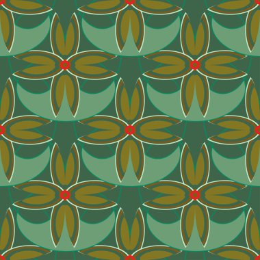 Çiçekler, vektör çizim ile çok renkli geometrik seamless modeli 