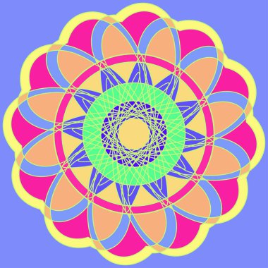Yeni simetrik soyut mandala. Duvar kağıdı, desen dolgularını, web sayfaları, yüzey dokuları için dekoratif nesne-ebilmek var olmak kullanılmış.
