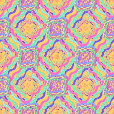 Soyut Dikişsiz renkli desen, vektör çizim