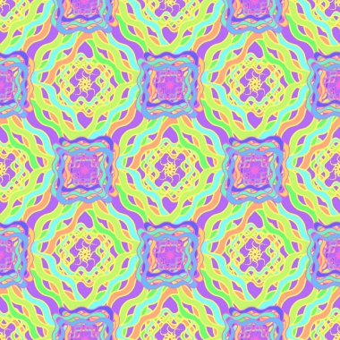 Soyut Dikişsiz renkli desen, vektör çizim