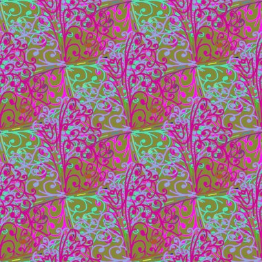 Soyut Dikişsiz renkli desen, vektör çizim