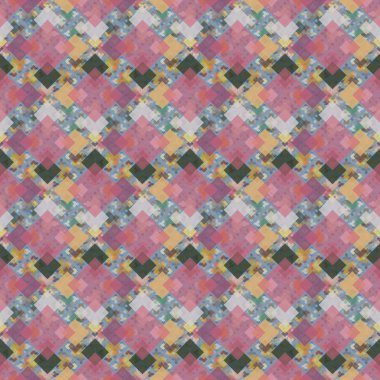 Soyut Dikişsiz renkli desen, vektör çizim