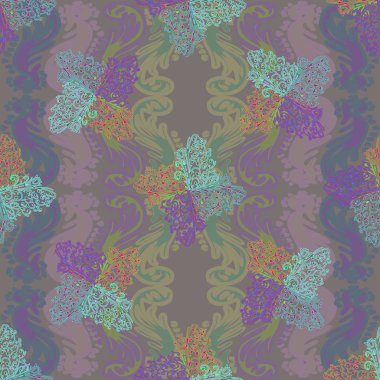 Soyut Dikişsiz renkli desen, vektör çizim