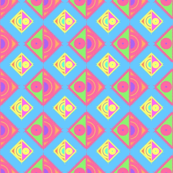 Memfis Stil Abstrakten Hintergrund Geometrisches Nahtloses Muster — Stockvektor