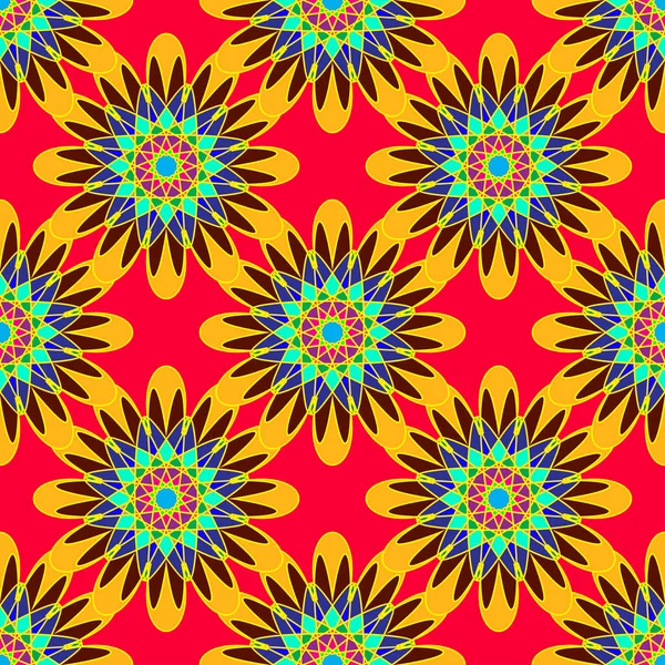 Geometrik fractal mandala Dikişsiz desen arka plan veya tasarım çalışması.