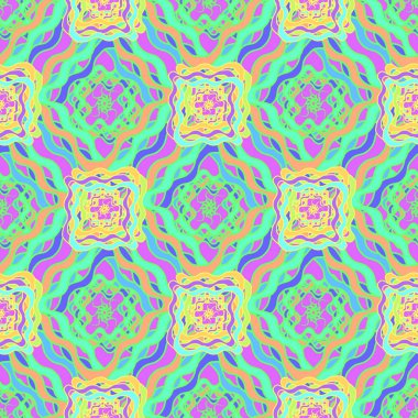 Soyut Dikişsiz renkli desen, vektör çizim