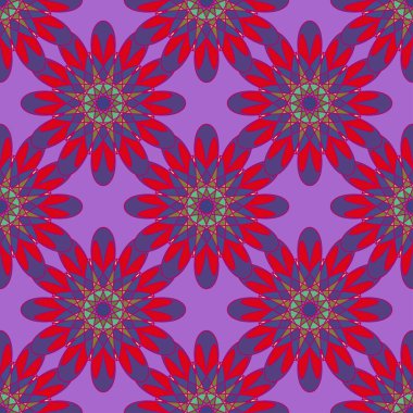 Geometrik fractal mandala Dikişsiz desen arka plan veya tasarım çalışması.