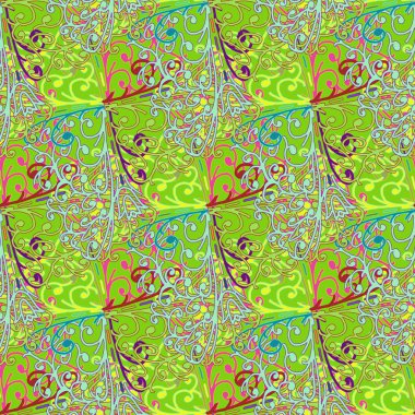 Soyut Dikişsiz renkli desen, vektör çizim