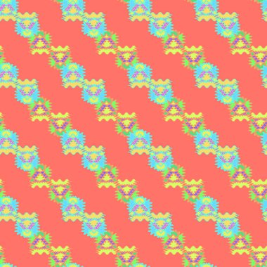 Soyut Dikişsiz renkli desen, vektör çizim
