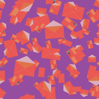 Zarflar seamless modeli, vektör çizim 