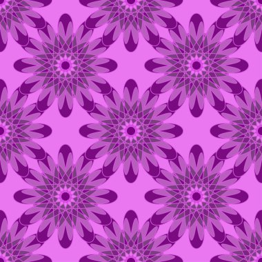 Geometrik fractal mandala Dikişsiz desen arka plan veya tasarım çalışması.