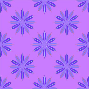 Çiçekler, vektör çizim ile çok renkli geometrik seamless modeli 