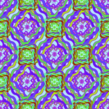 Soyut Dikişsiz renkli desen, vektör çizim