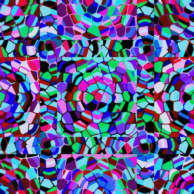 Soyut Dikişsiz renkli desen, vektör çizim