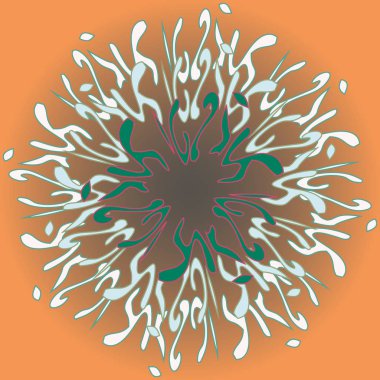 Yeni simetrik soyut mandala. Duvar kağıdı, desen dolgularını, web sayfaları, yüzey dokuları için dekoratif nesne-ebilmek var olmak kullanılmış.