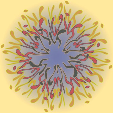 Yeni simetrik soyut mandala. Duvar kağıdı, desen dolgularını, web sayfaları, yüzey dokuları için dekoratif nesne-ebilmek var olmak kullanılmış.