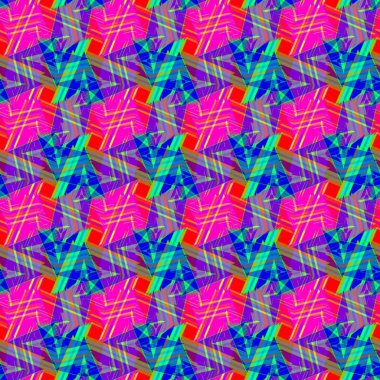 Soyut Dikişsiz renkli desen, vektör çizim