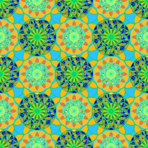 Mandala Fractal Géométrique Motif Sans Couture Pour Travail Fond Conception — Image vectorielle