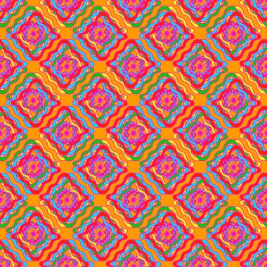 Soyut Dikişsiz renkli desen, vektör çizim