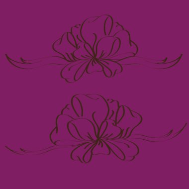 Set çekilmiş yay izole el renk arka plan üzerinde.