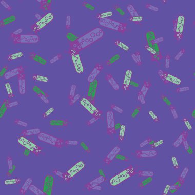 Kimya test tüpleri parlak arka plan üzerinde. Seamless modeli.