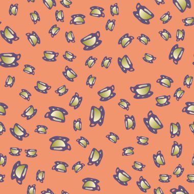 Bardak kahve veya çay arka plan seamless modeli üzerinde noktalı.