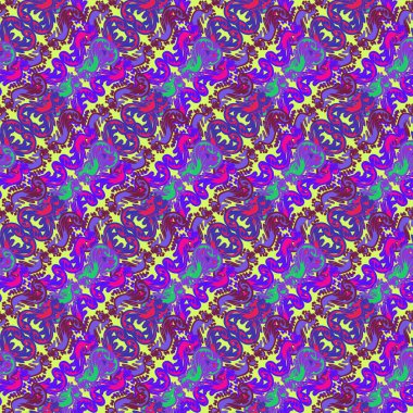 Soyut Dikişsiz renkli desen, vektör çizim