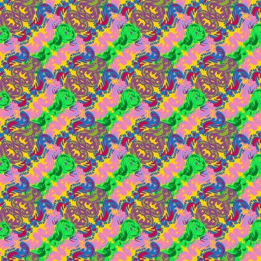 Soyut Dikişsiz renkli desen, vektör çizim