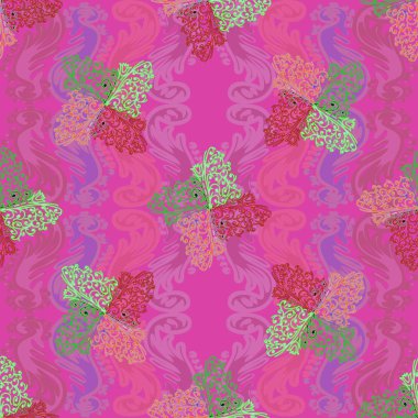 Soyut Dikişsiz renkli desen, vektör çizim