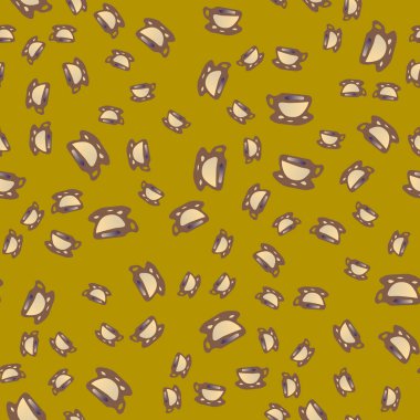 Bardak kahve veya çay arka plan seamless modeli üzerinde noktalı.